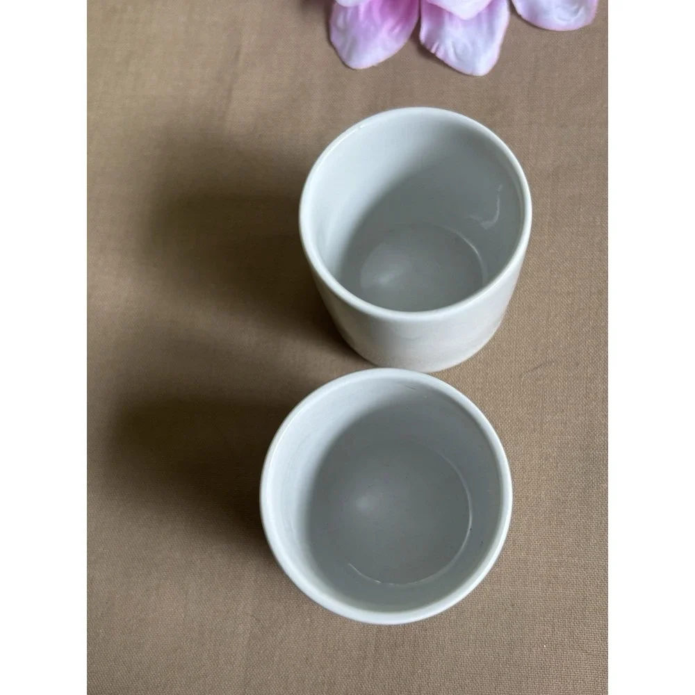 Italian Tognana Demitasse Espresso Set Of 2 Cups White Made In Italy